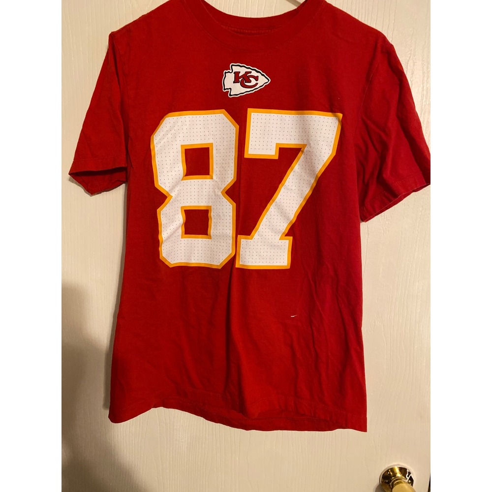 Nike Kansas City Chiefs Travis Kelce 87 Red T-Shirt Mens Med NFL Football
0184